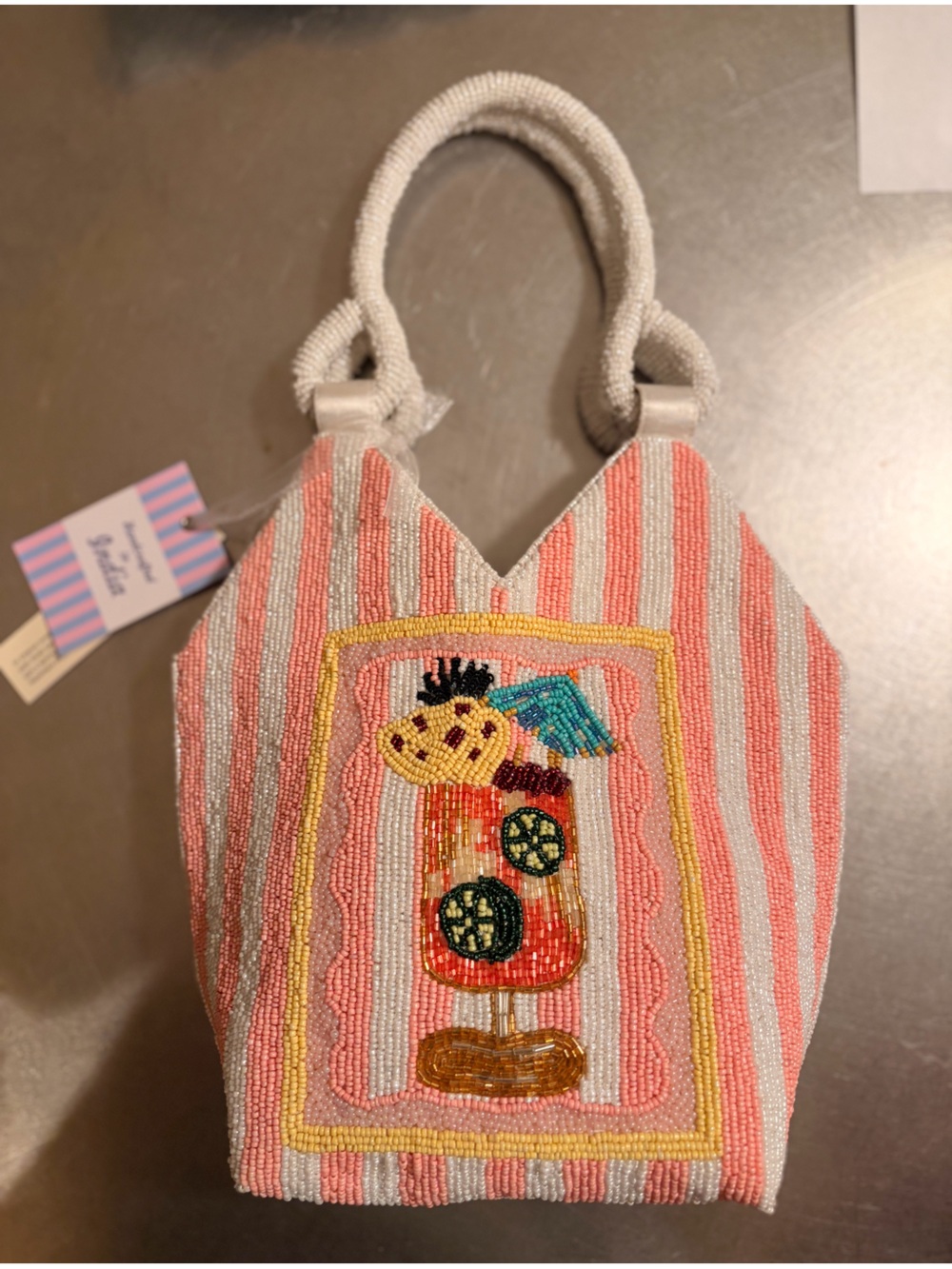 NWT Viral Beaded Cocktail Bag Handcrafted in India